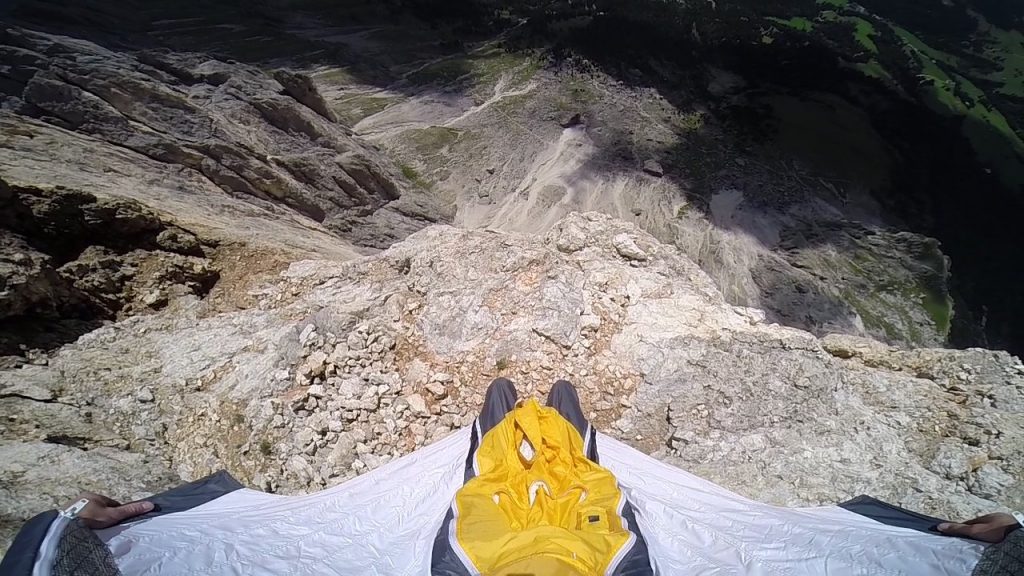 wingsuit at exit of rotwand